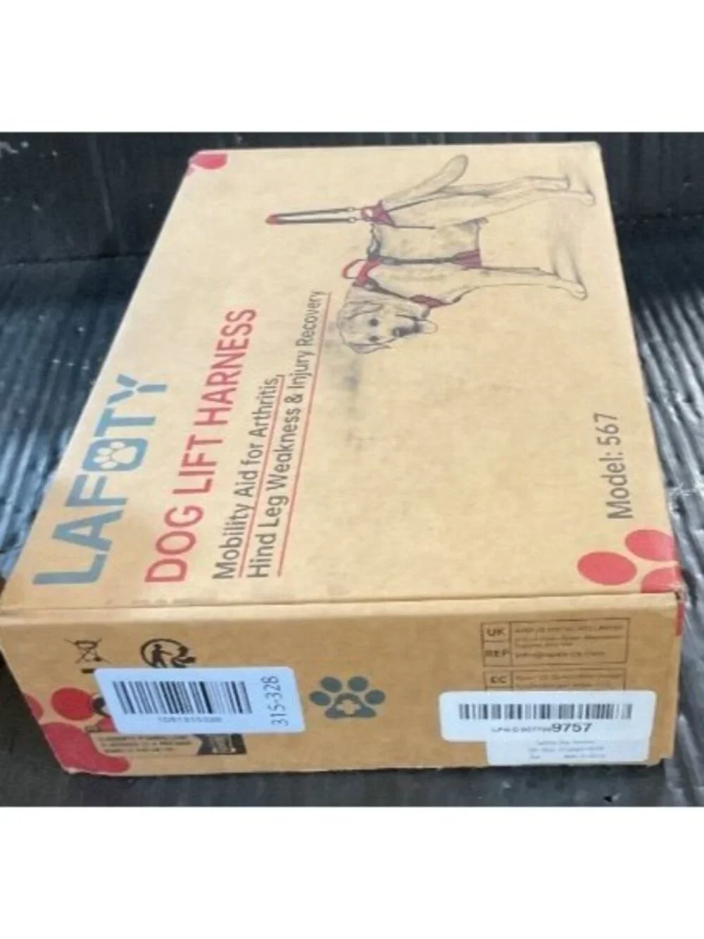 Lafoty Lift Harness Extra Large Dog, Heavy Lifting Support Dual Handles Strong
